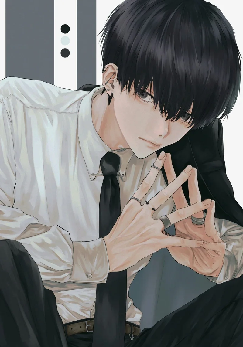Anime nam đẹp trai với phong cách lịch lãm và đầy ấn tượng