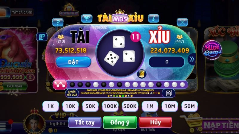 Các thuật ngữ trong trò chơi Tài Xỉu MD5