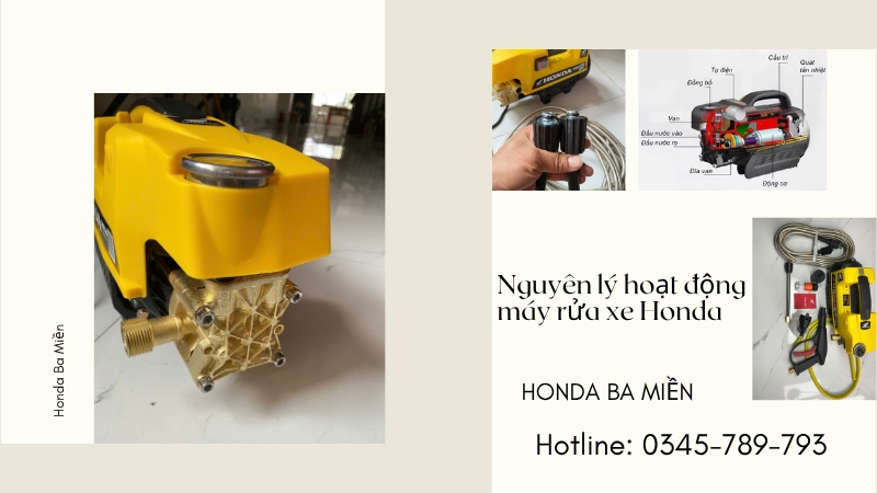 Máy rửa xe Honda Ba Miền hoạt động ra sao