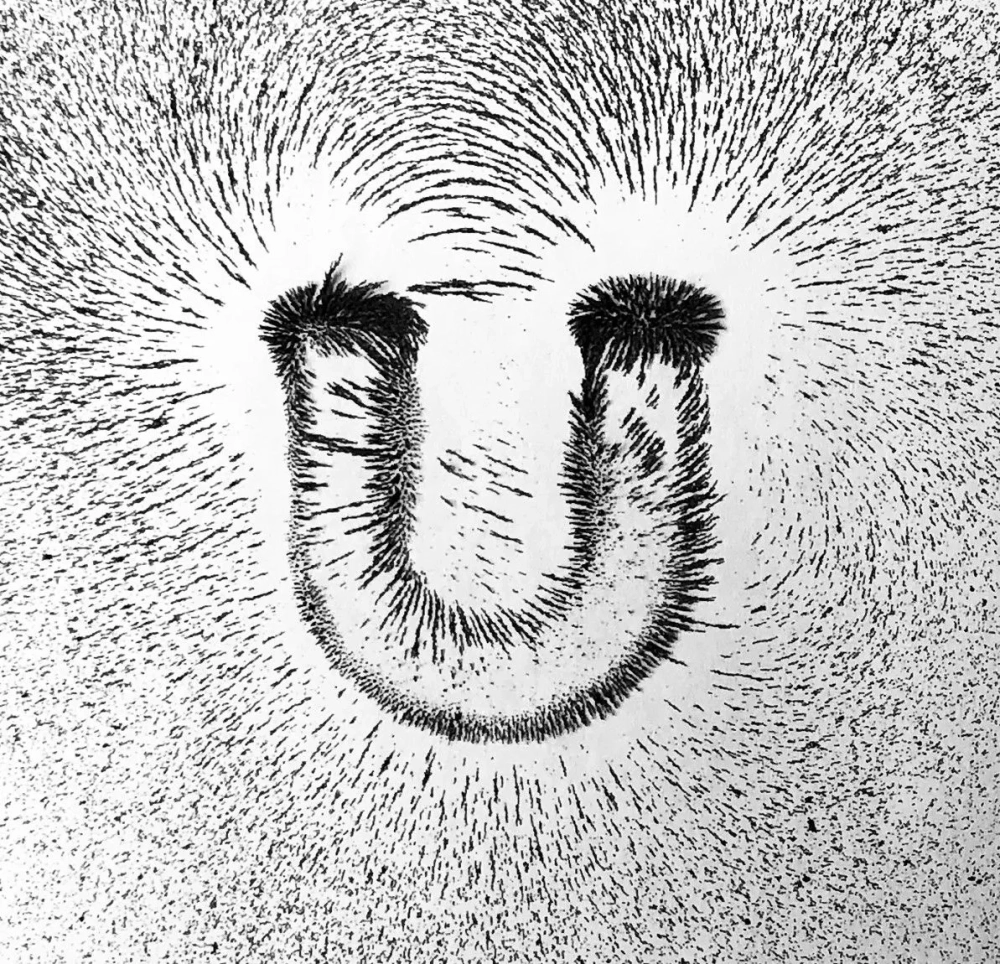 Từ trường và từ phổ sắt quanh nam châm trong không gian 2D