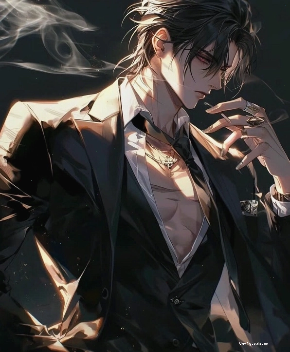 Ảnh anime nam tổng tài nhìn thẳng vào người xem