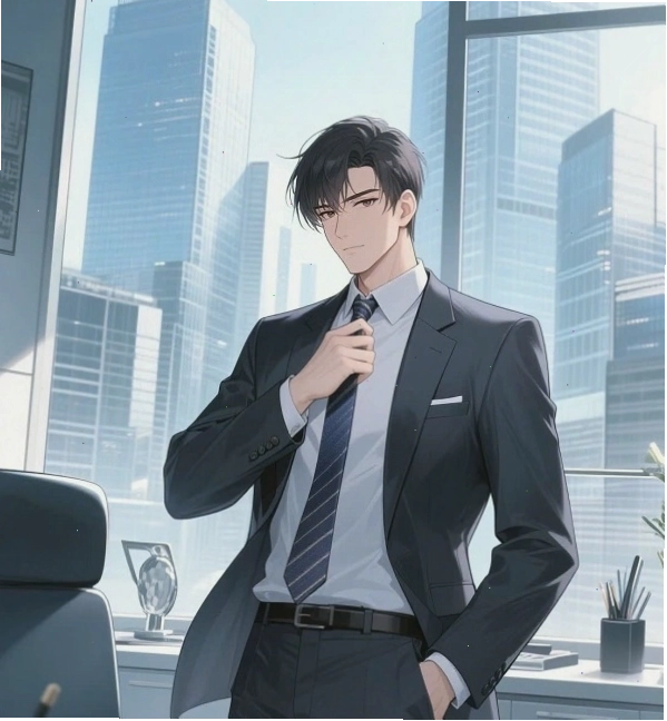 Ảnh anime nam tổng tài với phong thái lạnh lùng và quyền lực