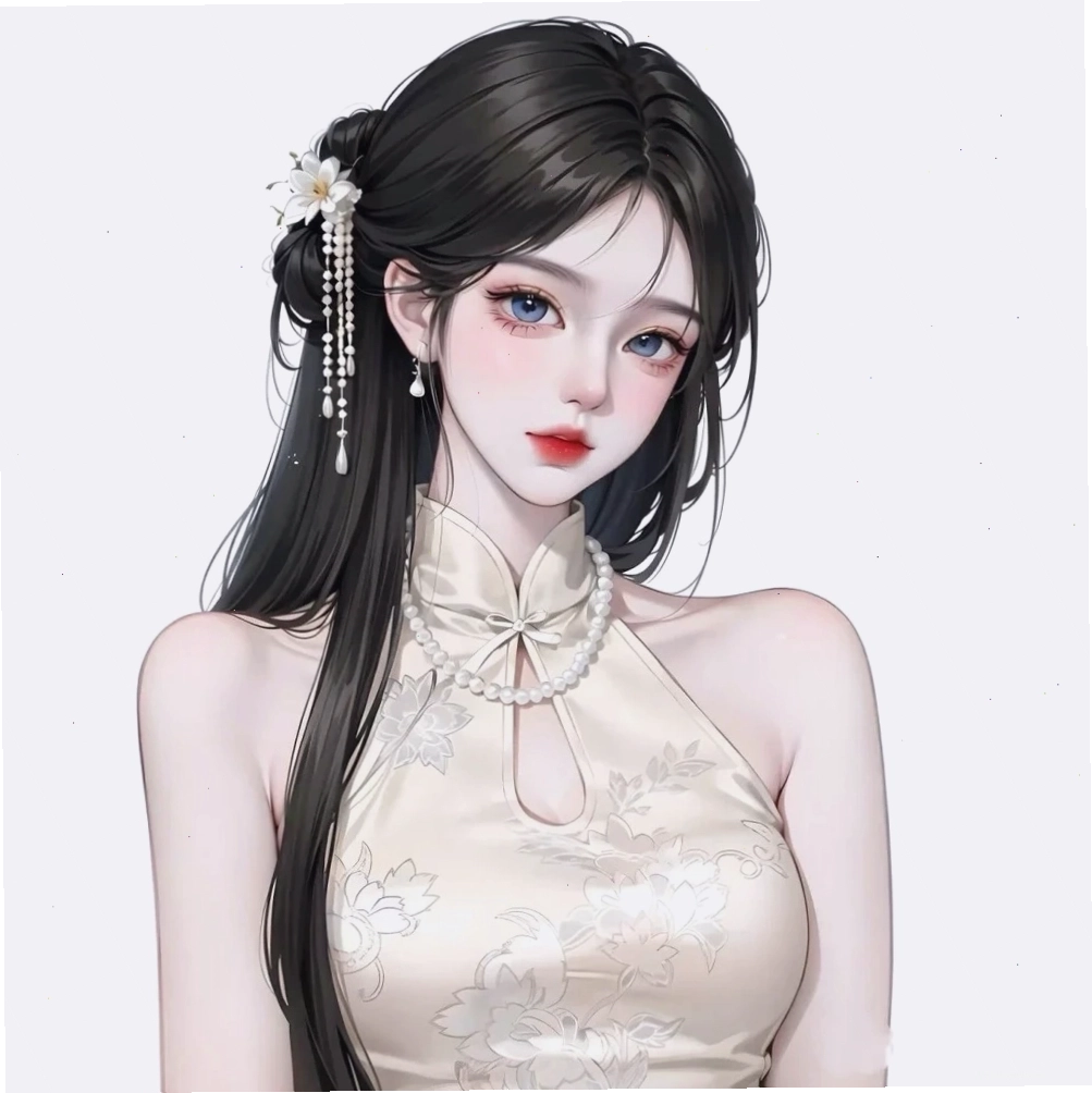 Ảnh anime nữ cổ trang đẹp với trang phục lộng lẫy