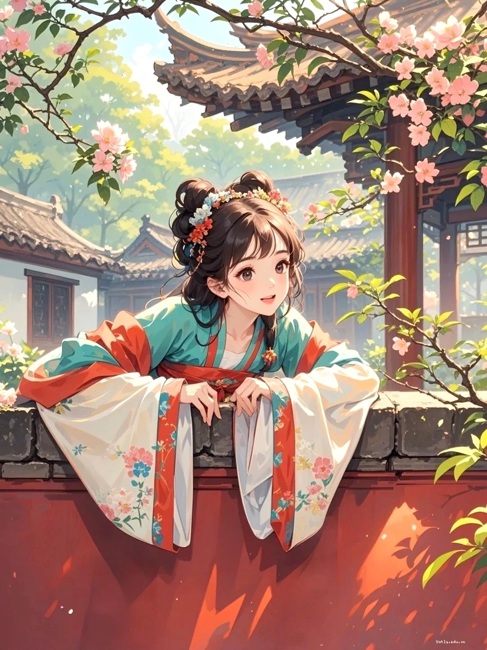 Ảnh anime nữ cổ trang với vẻ đẹp dịu dàng, thanh thoát