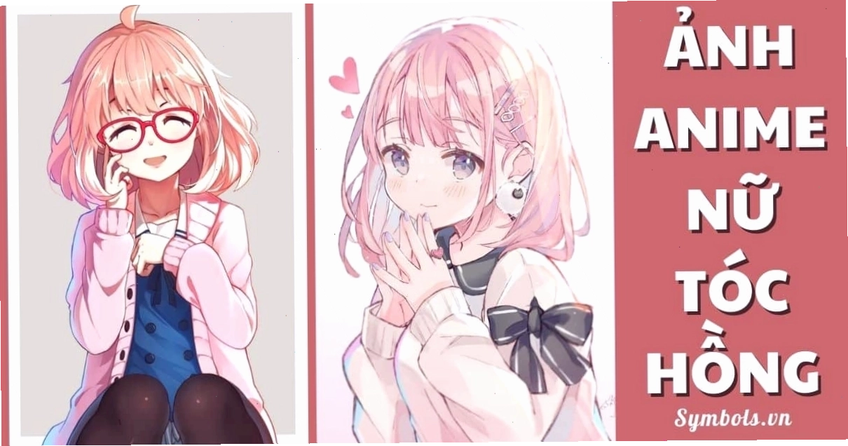 Ảnh anime nữ với mái tóc hồng ấn tượng