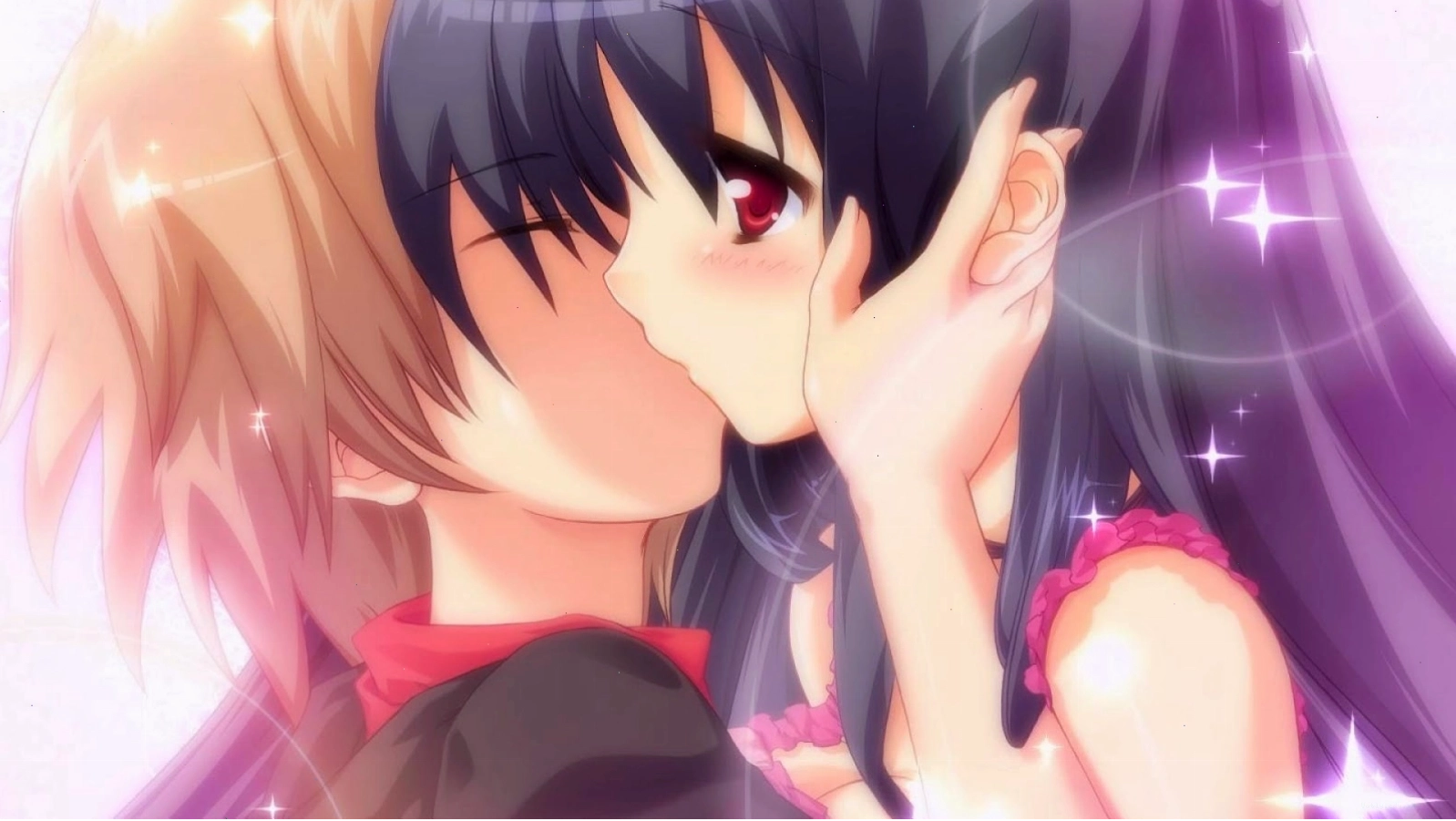 Ảnh anime tình yêu đẹp với nụ hôn lãng mạn