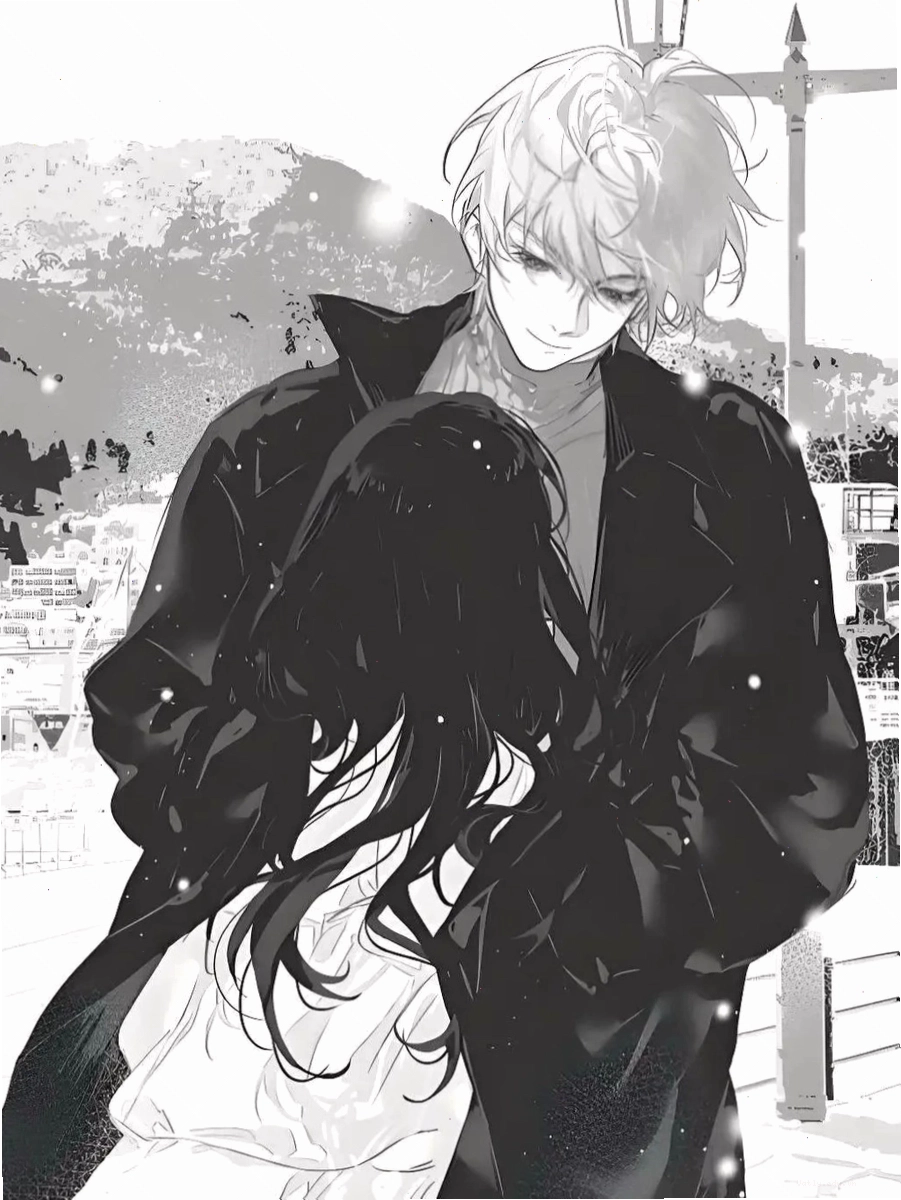 Ảnh đôi anime đen trắng chill thể hiện sự thư giãn và gần gũi