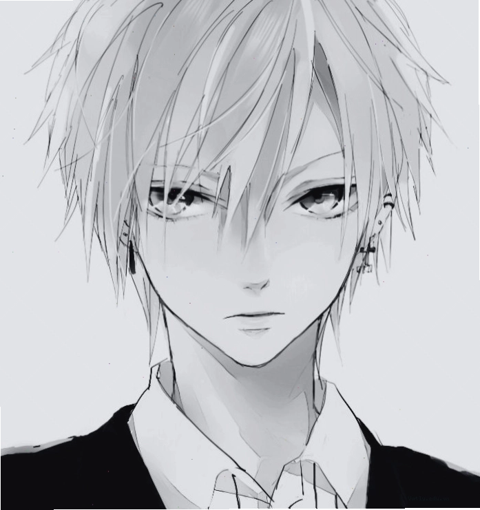 Anime boy đen trắng lạnh lùng đẹp trai nhất