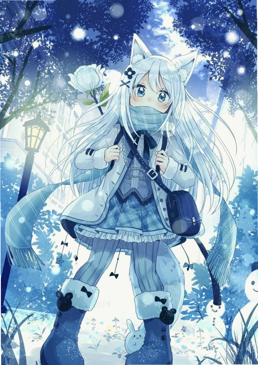 Anime cat girl wallpaper