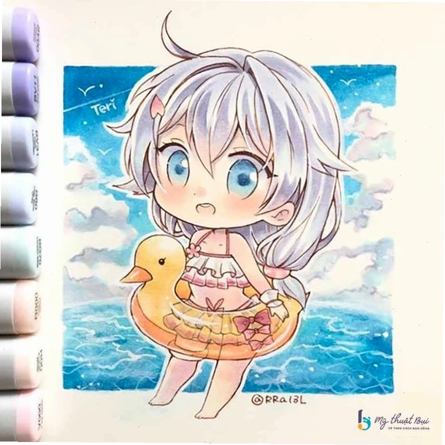 Anime chibi dễ thương với màu sắc tươi tắn