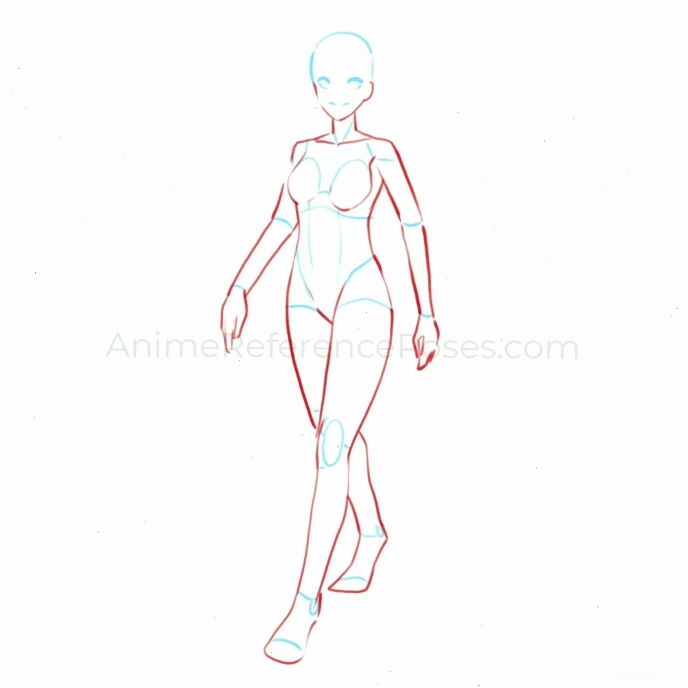 Anime girl đang bước đi