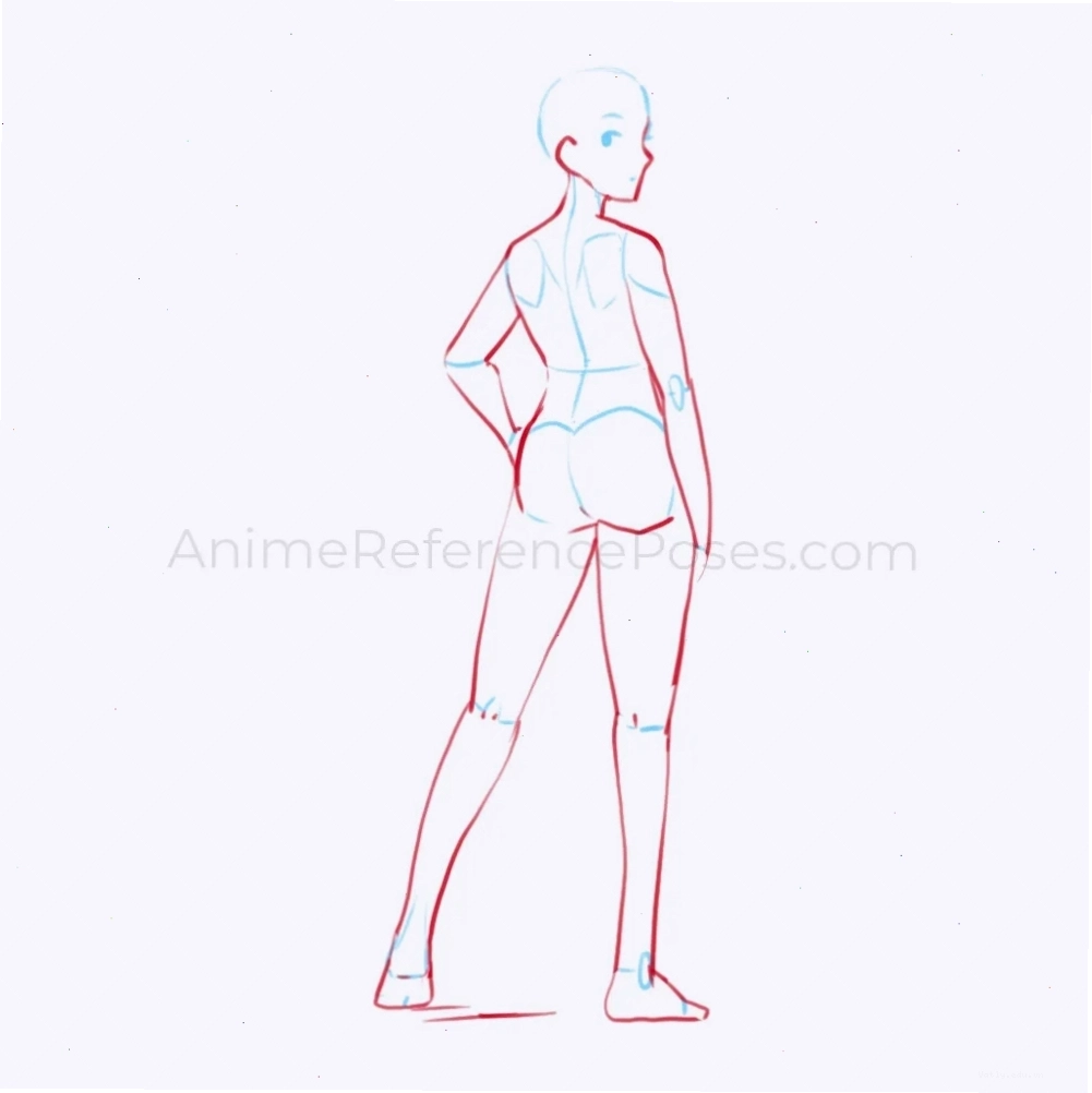 Anime girl ngồi quay lưng lại