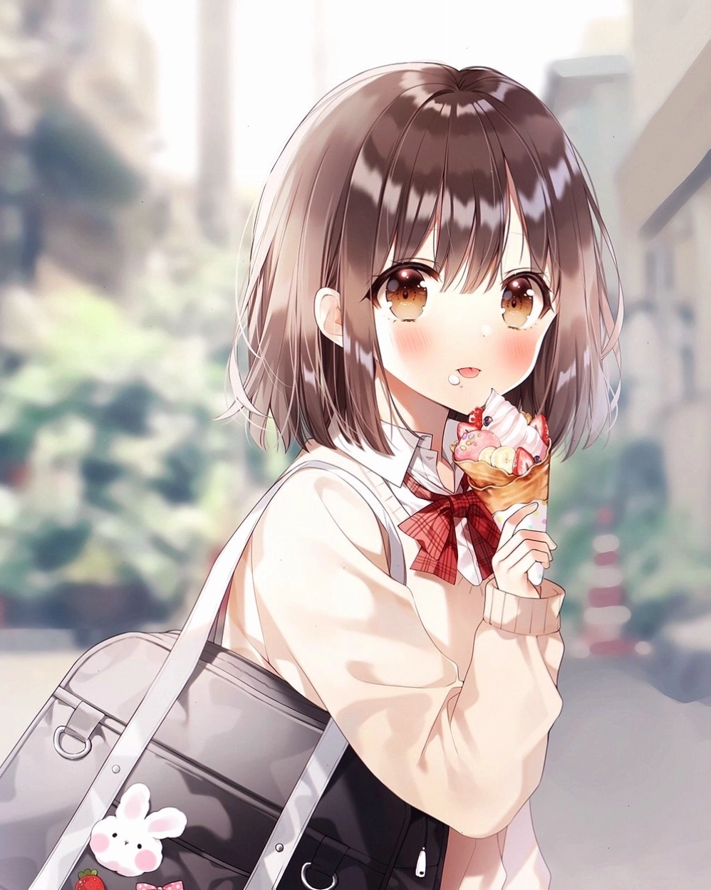 Anime học sinh nam với phong cách học đường truyền thống