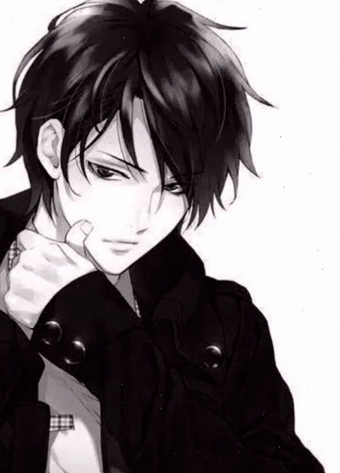 Anime nam trắng đen với phong thái lạnh lùng và cuốn hút