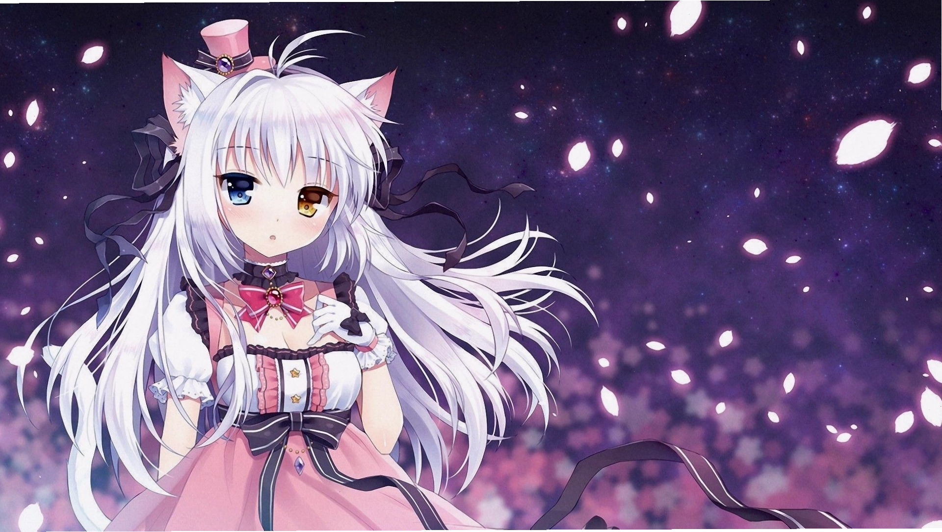 Anime Neko Girl Phone Wallpaper miễn phí