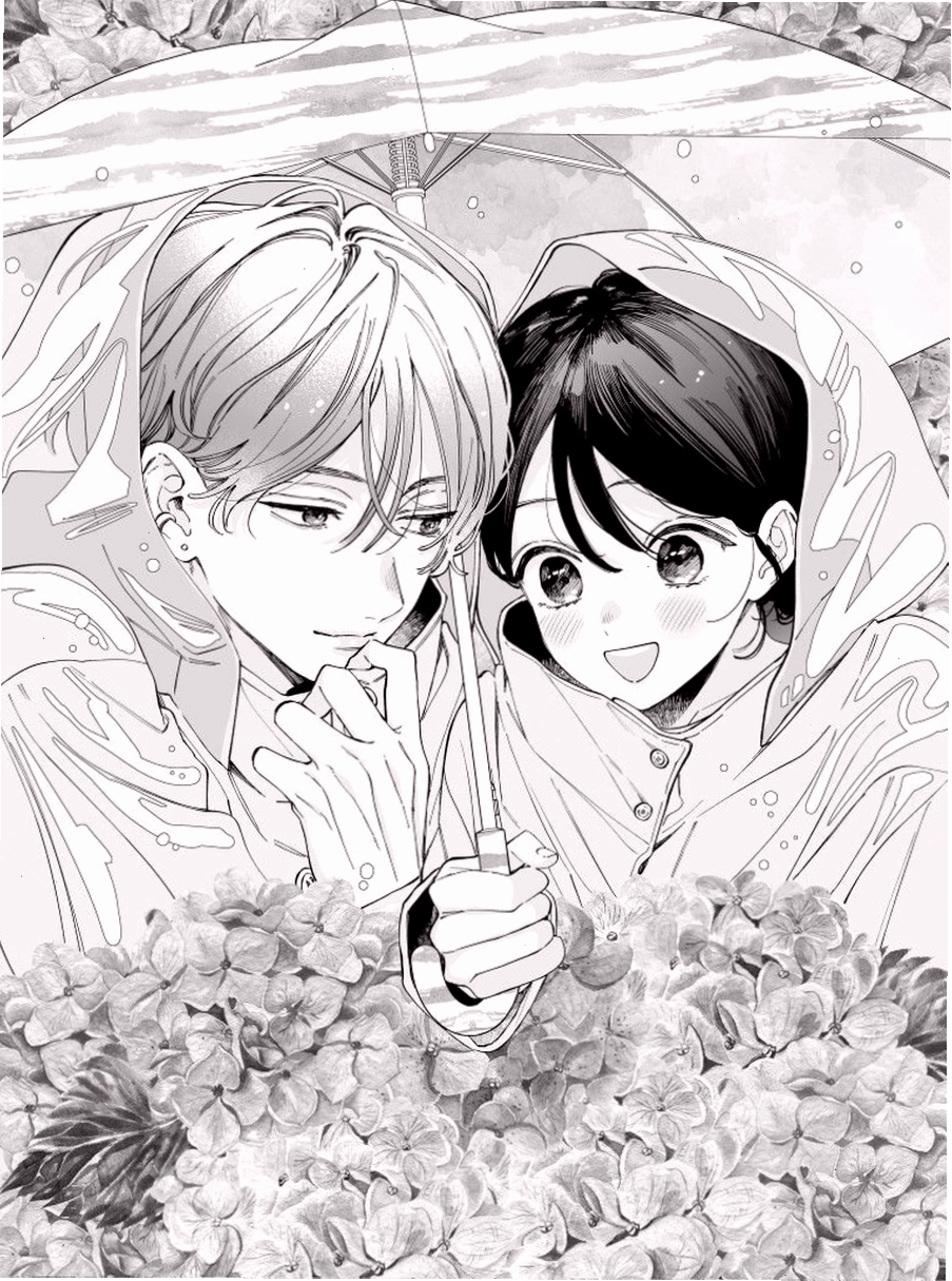 Avatar đôi anime trắng đen thể hiện tình yêu nhẹ nhàng