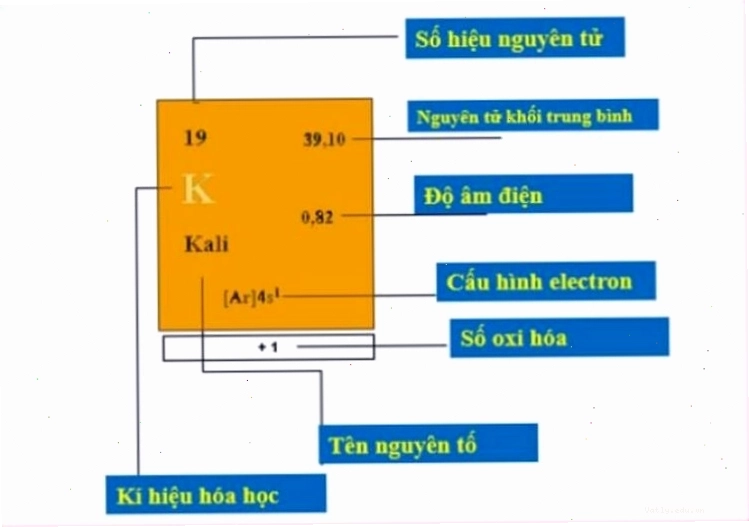 Bảng nguyên tố hóa học thể hiện thông tin chi tiết về các nguyên tố