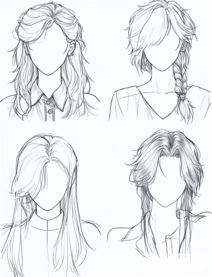 Bộ sưu tập các mẫu vẽ tóc anime nữ đẹp với nhiều phong cách khác nhau