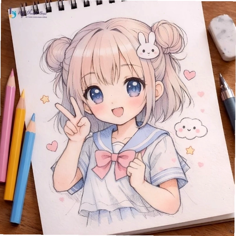 Các mẫu vẽ nhân vật anime nữ khác