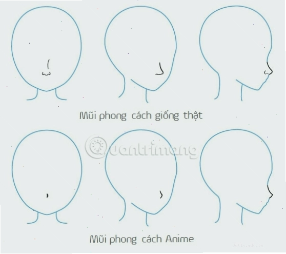Cách vẽ mũi anime nữ đơn giản