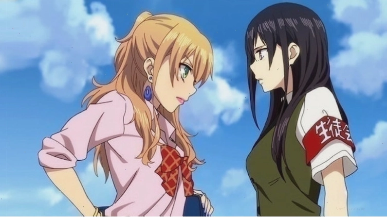Cảnh nhân vật Yuzu và Mei trong anime Citrus