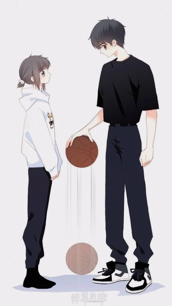 Cặp đôi anime nam nữ dễ thương trong trang phục học sinh