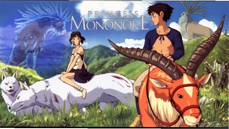 Công chúa sói Mononoke với hình ảnh thiên nhiên hùng vĩ