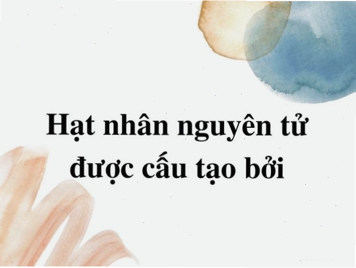 Hạt nhân nguyên tử được cấu tạo bởi proton và neutron