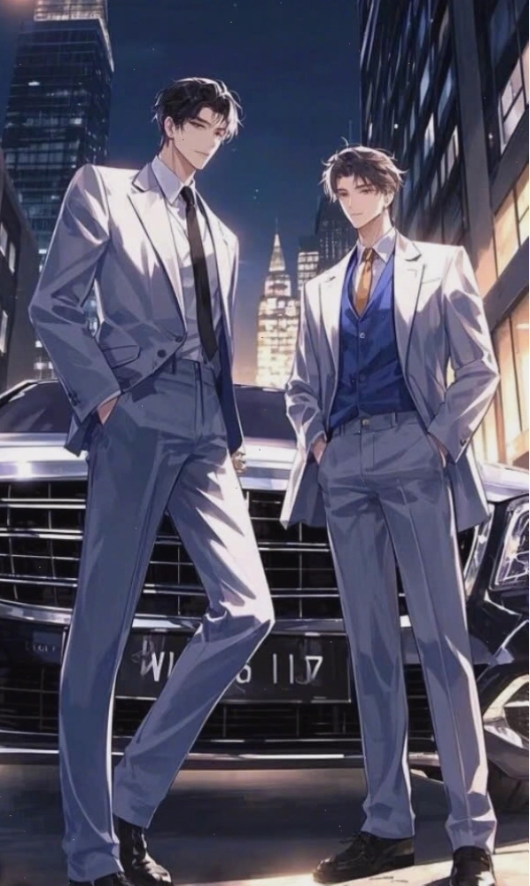 Hình ảnh anime nam tổng tài với vẻ mặt suy tư
