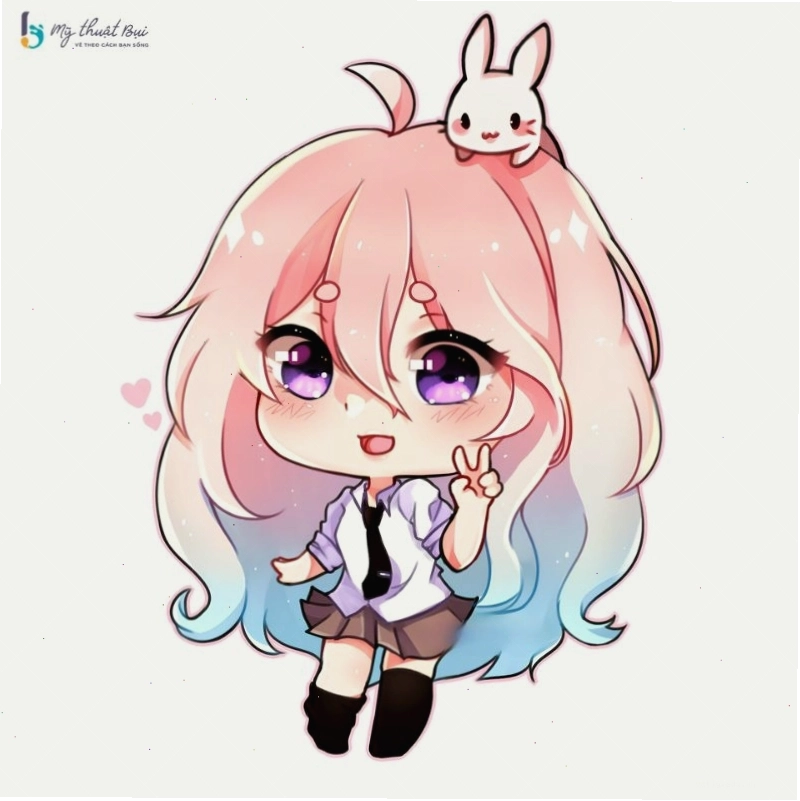Hình ảnh minh họa các bước vẽ chibi