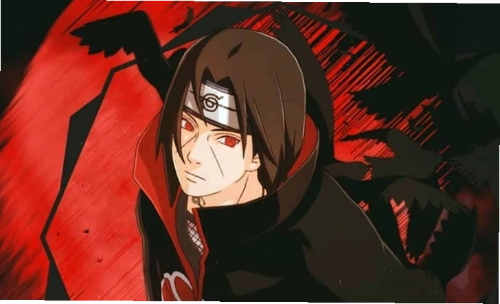 Hình ảnh nhân vật anime nam Uchiha Itachi với vẻ ngoài bí ẩn
