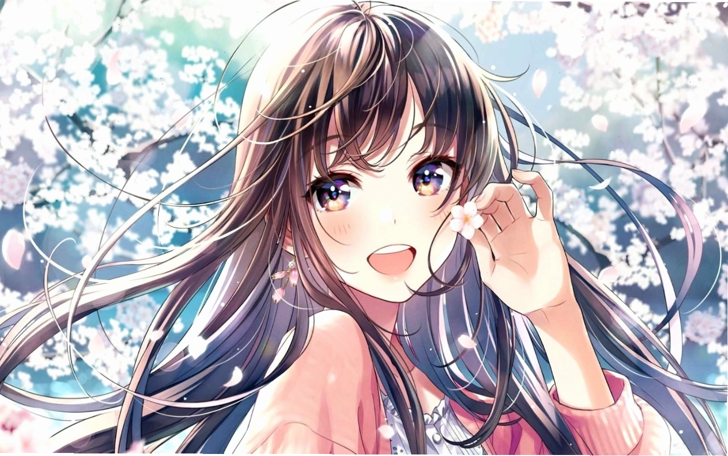 Hình nền anime cute đáng yêu với nhân vật nữ ngọt ngào
