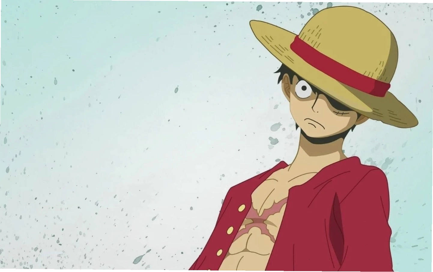 Hình nền anime Luffy nghiêm túc trong trang phục chiến đấu
