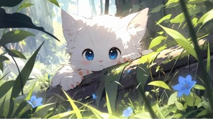 Hình nền anime nữ cute 4K với phong cảnh thiên nhiên hùng vĩ