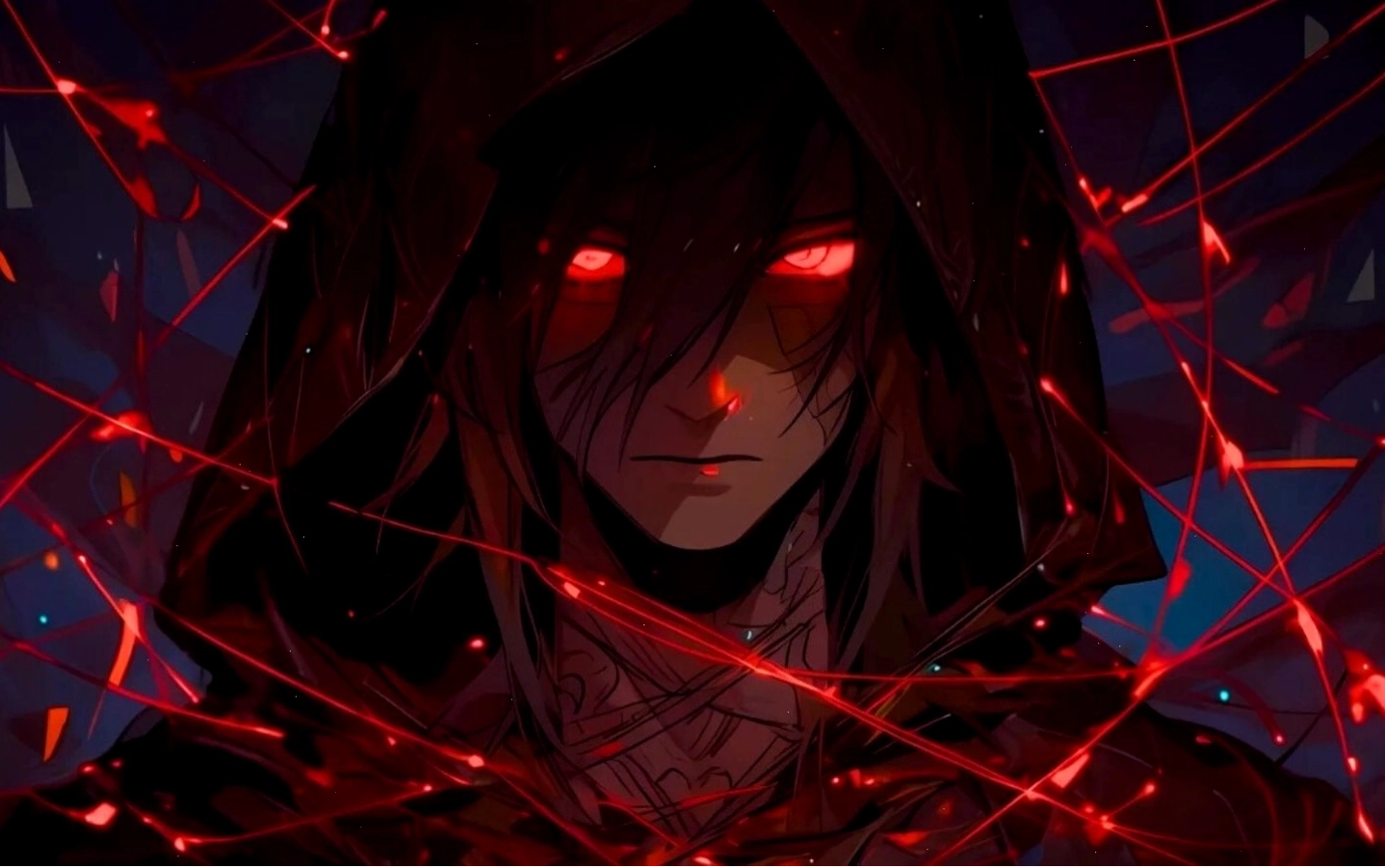 Hình nền anime nữ ma mị với đôi mắt ấn tượng