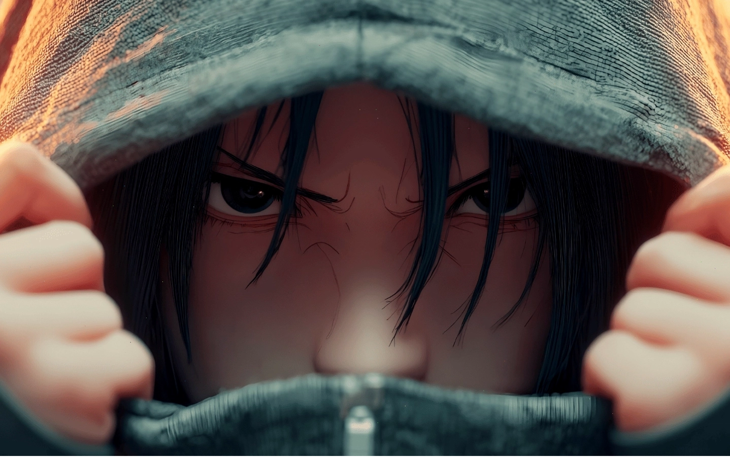 Hình nền Sasuke với biểu cảm đầy nội tâm