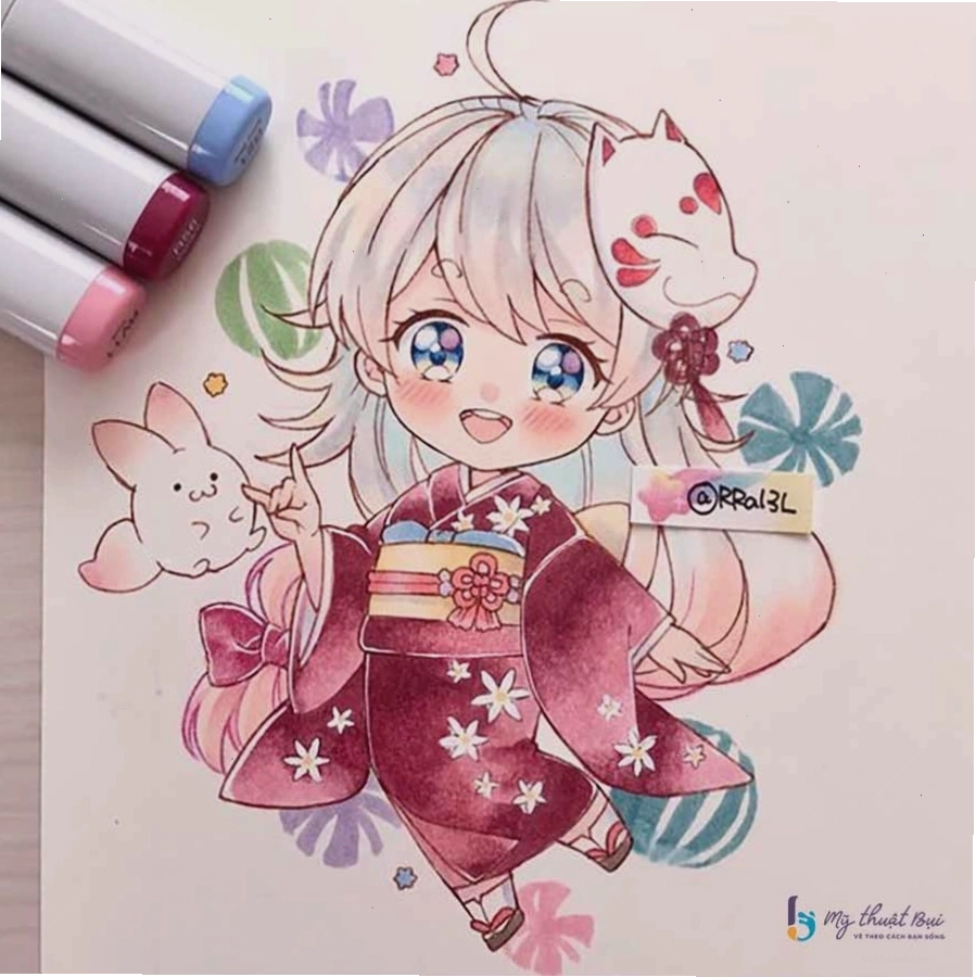 Hình vẽ anime chibi ngộ nghĩnh và sáng tạo