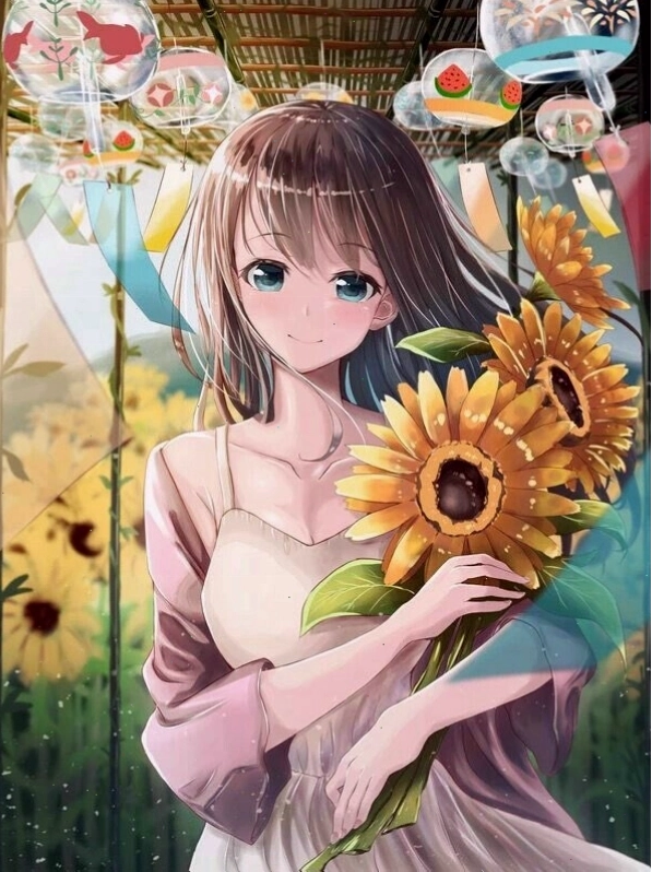 Hoa trong tranh vẽ anime