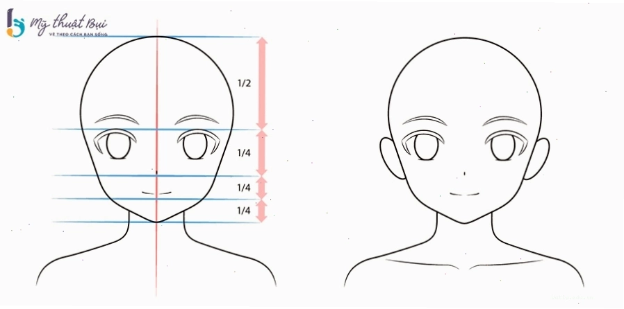 Hướng dẫn vẽ chi tiết đôi mắt và lông mày cho nhân vật anime