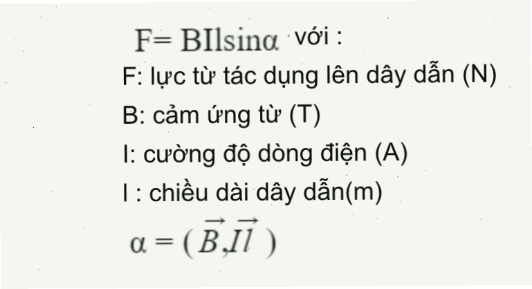 Lực từ tác dụng lên dây dẫn mang dòng điện