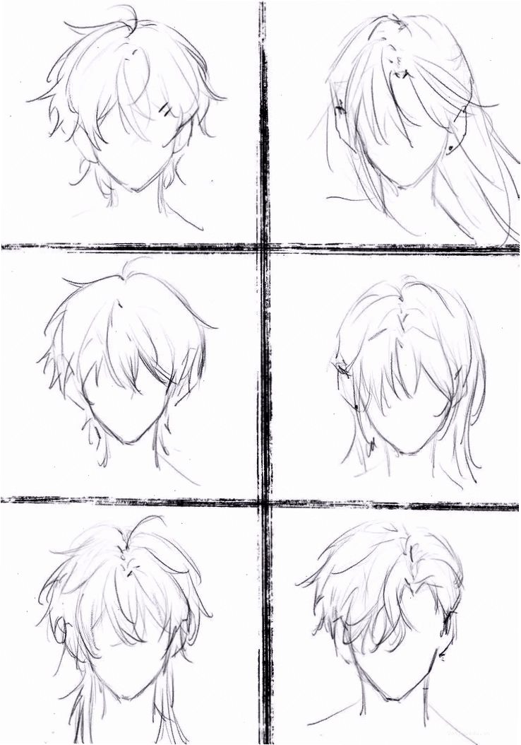 Mẫu vẽ tóc anime với phụ kiện nơ nhỏ xinh