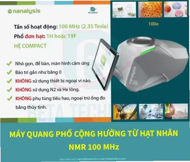 Máy quang phổ cộng hưởng từ hạt nhân Nanalysis 100e