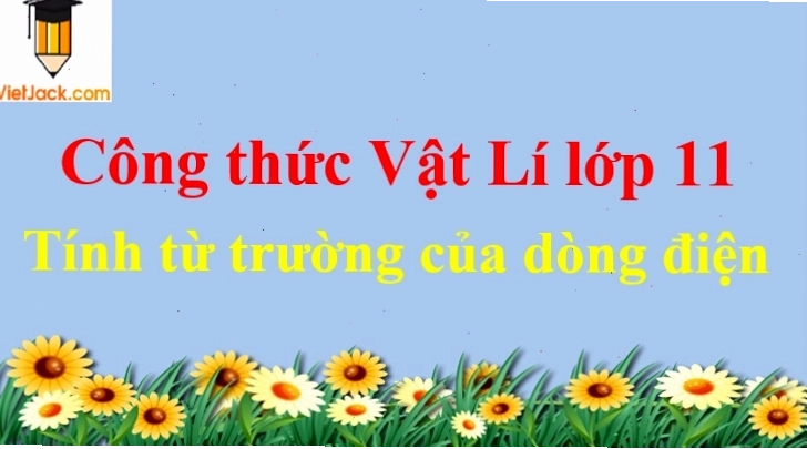 Minh họa công thức tính cường độ từ trường do dòng điện thẳng dài
