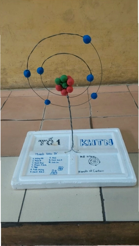 Mô hình nguyên tử Carbon 3D chi tiết