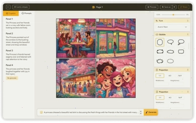 Môi trường làm việc studio tạo comic thế hệ mới với sức mạnh AI