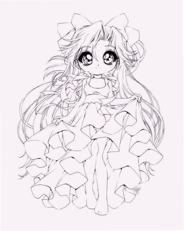 Nhân vật anime cute dễ thương với trang phục độc đáo và phong cách ấn tượng