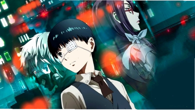 Nhân vật anime manga girl trong một khung cảnh thành phố hiện đại