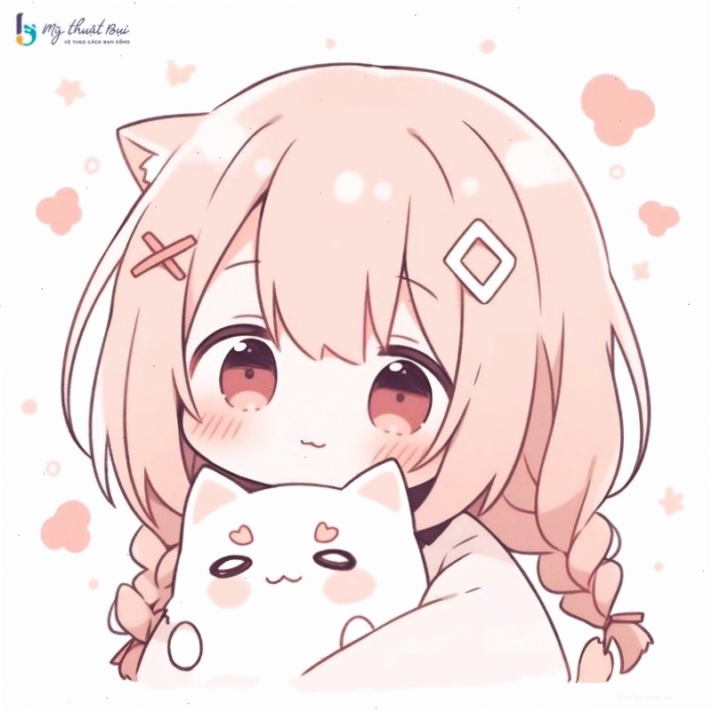 Nhân vật anime nữ cute chibi với phong cách mạnh mẽ