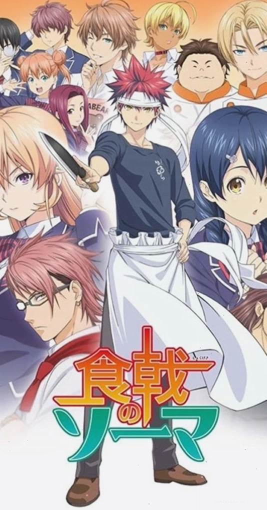 Nhân vật Soma Yukihira đang chuẩn bị món ăn trong Shokugeki no Soma