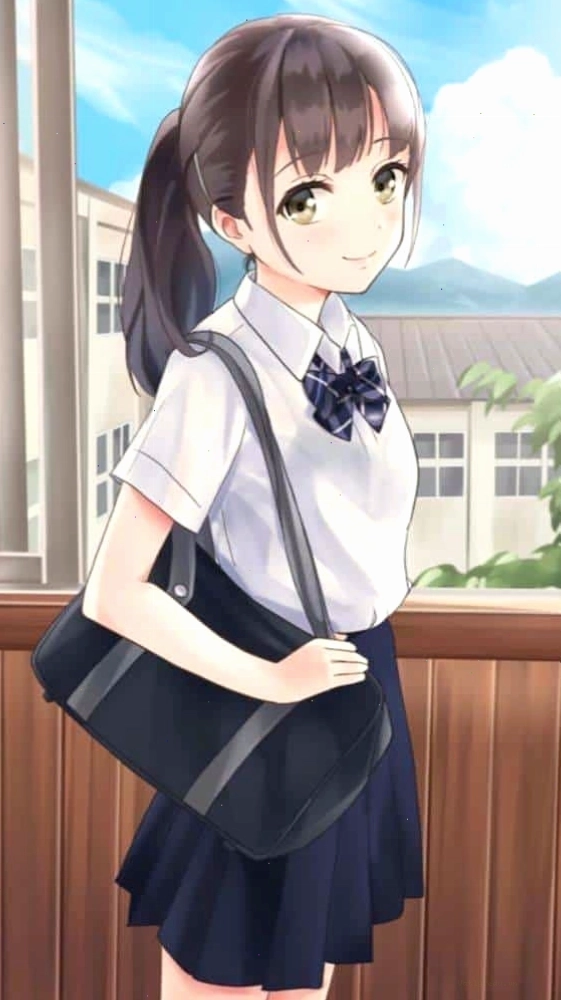 Nữ sinh anime trong sáng và đáng yêu
